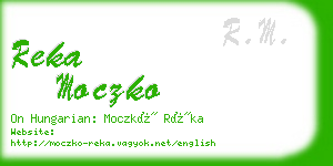 reka moczko business card